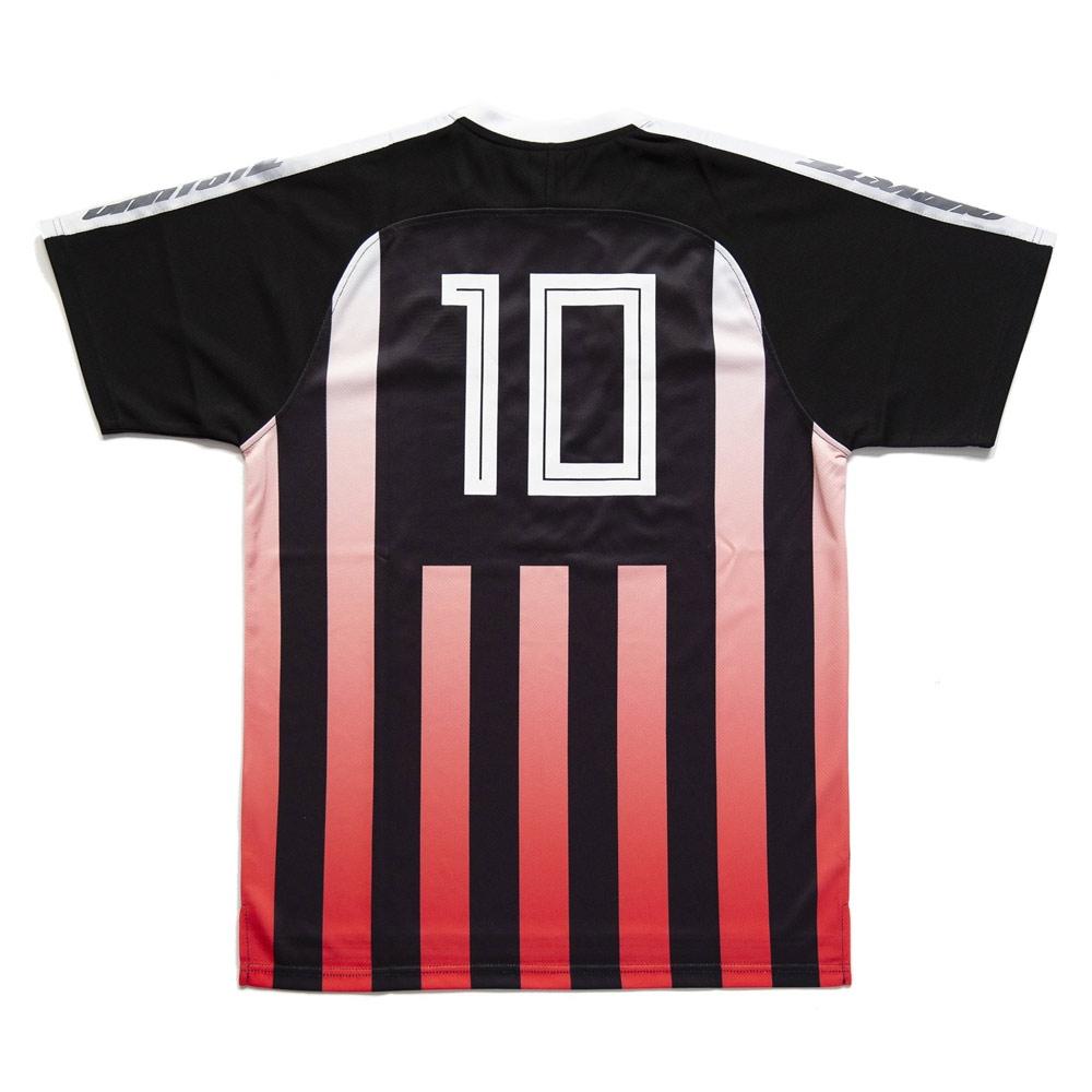 Chrystie NYC Stripe Soccer Jersey T-Shirt - Red-Black - Aylesbury Skateboards UK