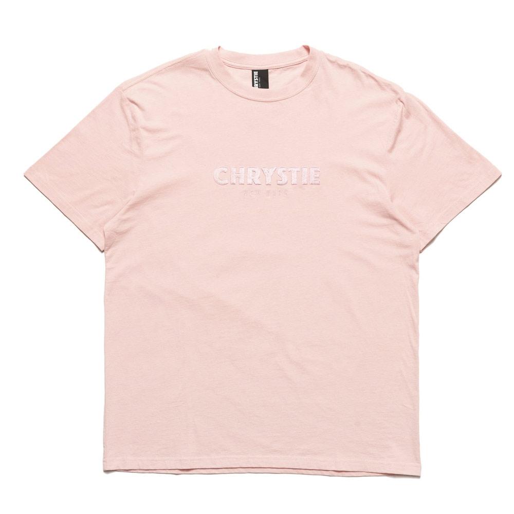 Chrystie NYC OG Logo Embroidered T-Shirt - Apricot - Aylesbury Skateboards UK