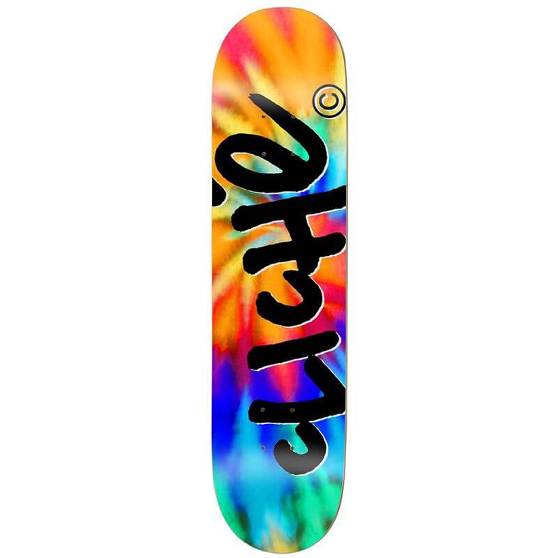 Cliché Handwritten Tie Dye Black RHM Skateboard Deck - 8.0"