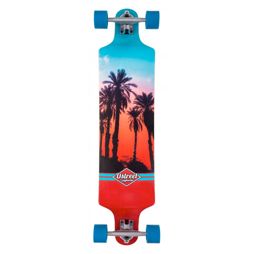 D Street Drop Down Hawaiian Complete Longboard
