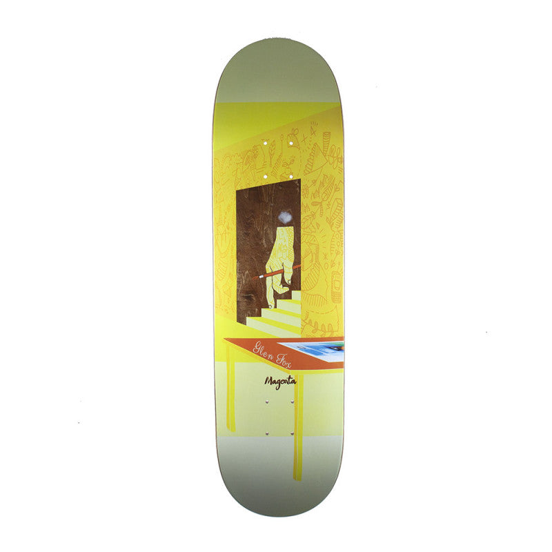 Magenta Glen Fox Sleep Skateboard Deck - 8.125"