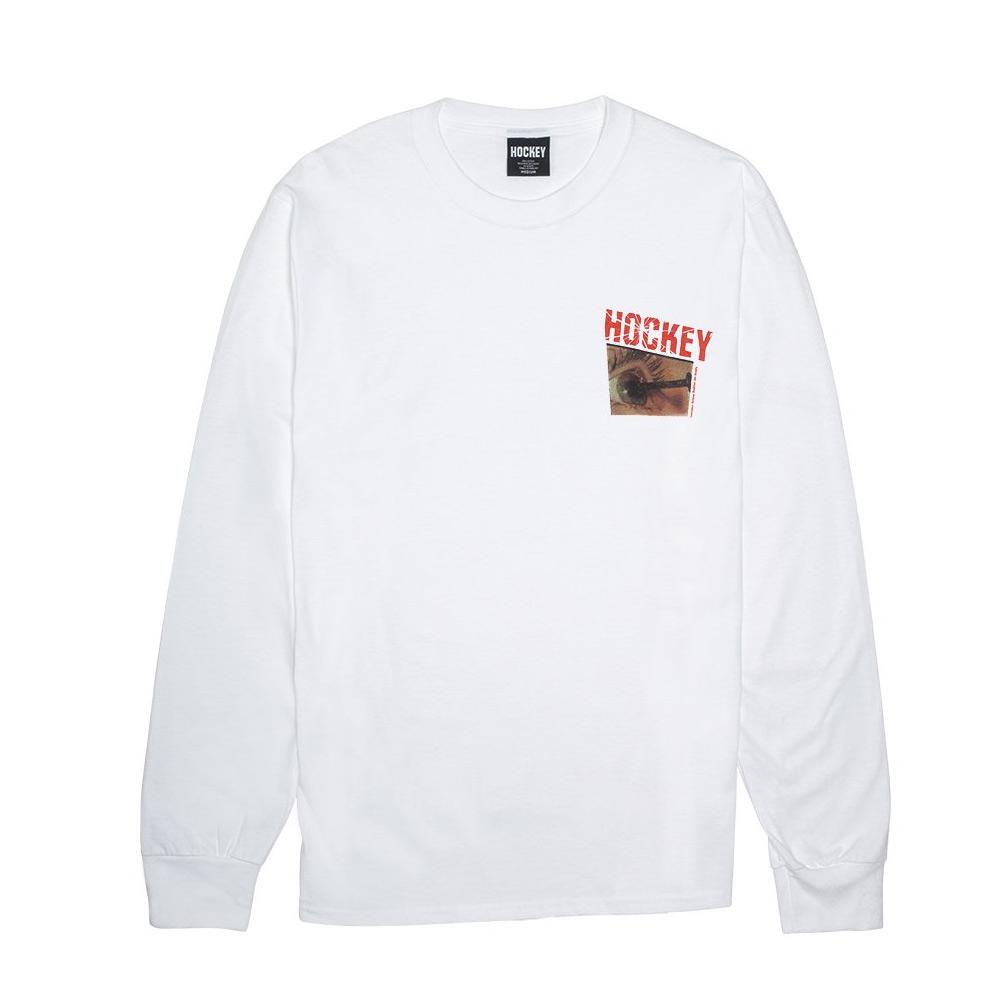Hockey Skateboards Nail Longsleeve T-Shirt - White - Aylesbury Skateboards UK