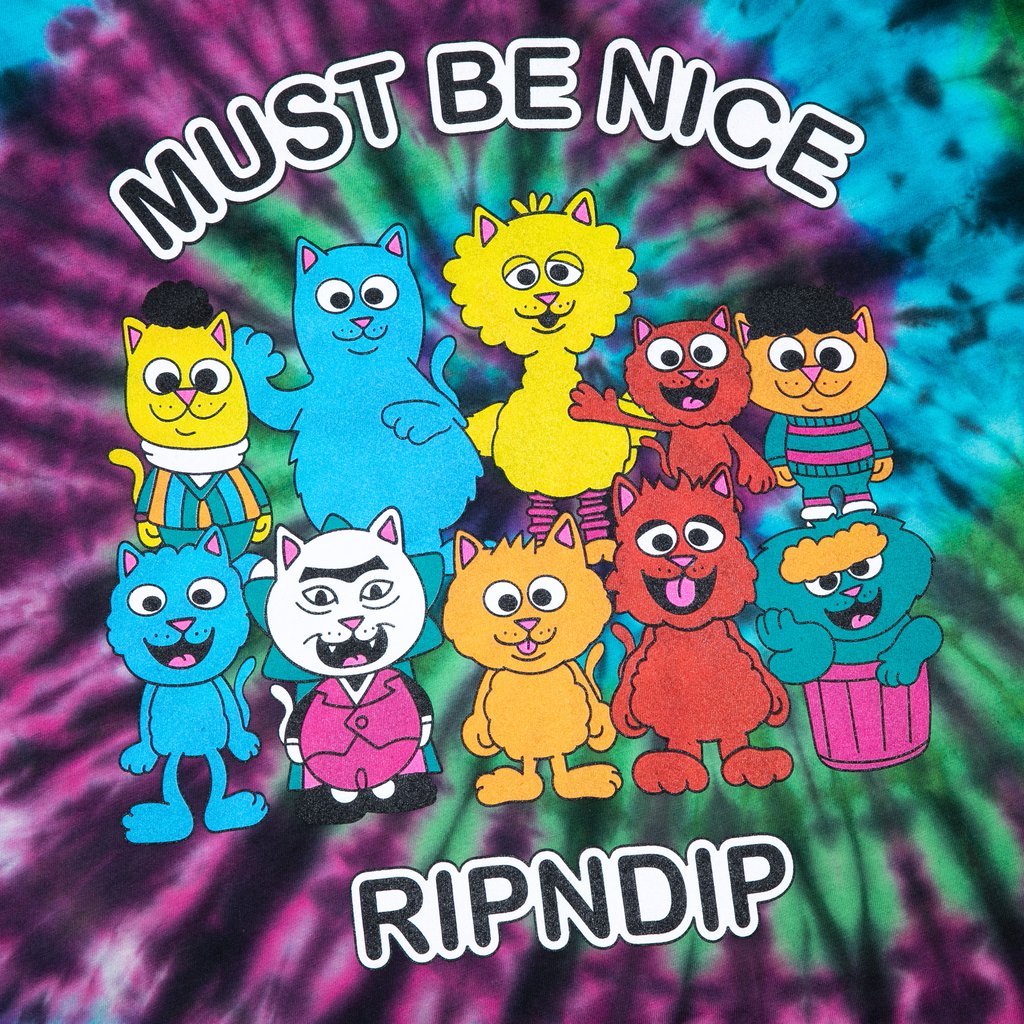 Rip N Dip Nerm Street T-Shirt - Multi Spiral Dye