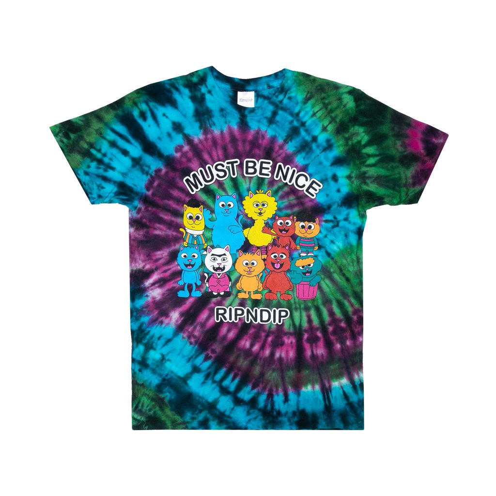 Rip N Dip Nerm Street T-Shirt - Multi Spiral Dye