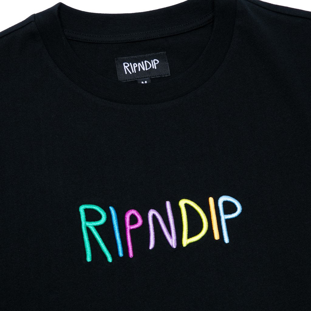 Rip N Dip Embroidered Logo T-Shirt - Black