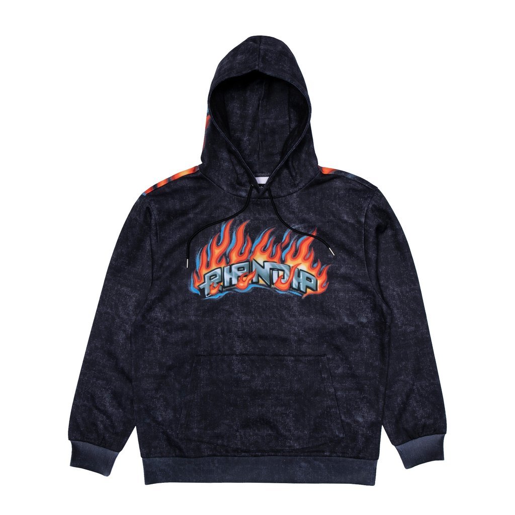 Rip N Dip Hell Ride Hoodie - Black Mineral Wash - Aylesbury Skateboards UK