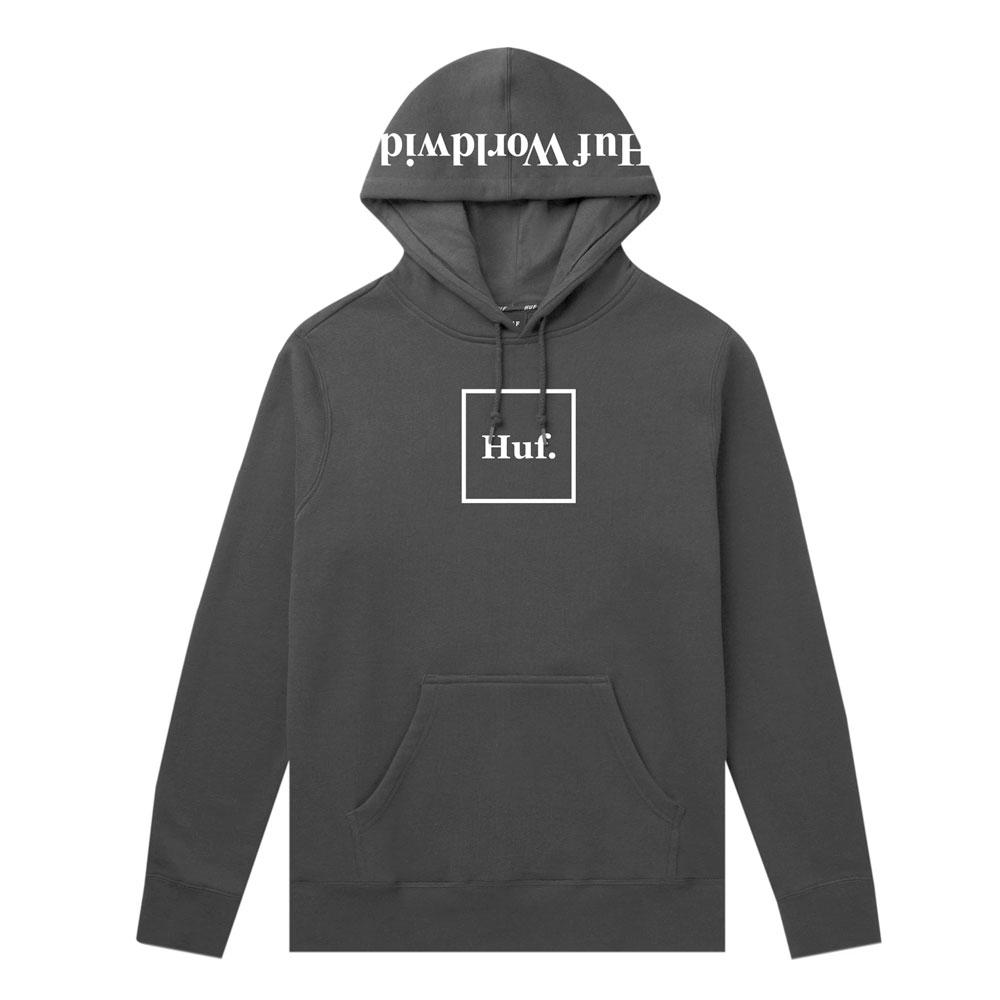 HUF Box Logo Pullover Hoodie - Black - Aylesbury Skateboards UK