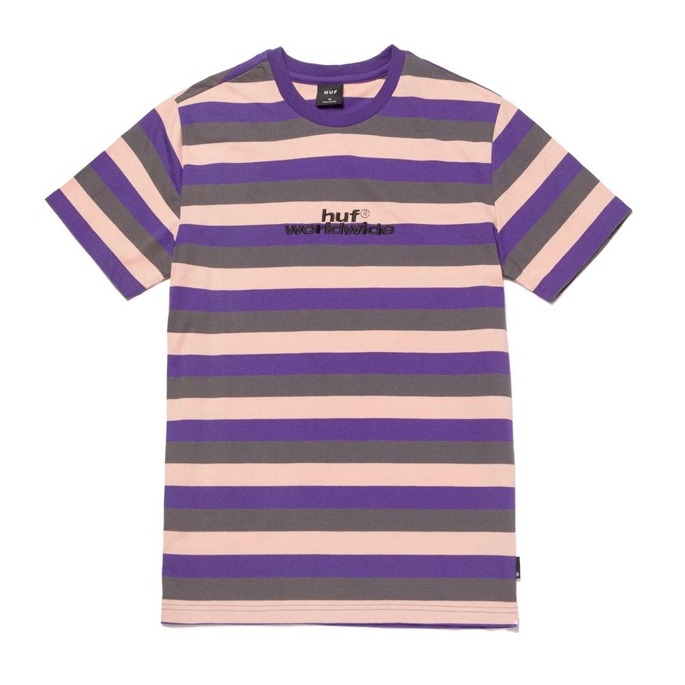 HUF Cruz Knit T-Shirt - Coral Pink - Aylesbury Skateboards UK