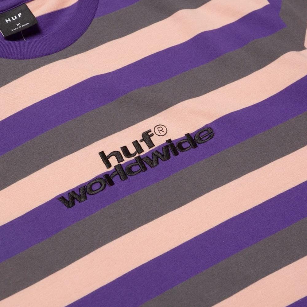 HUF Cruz Knit T-Shirt - Coral Pink - Aylesbury Skateboards UK