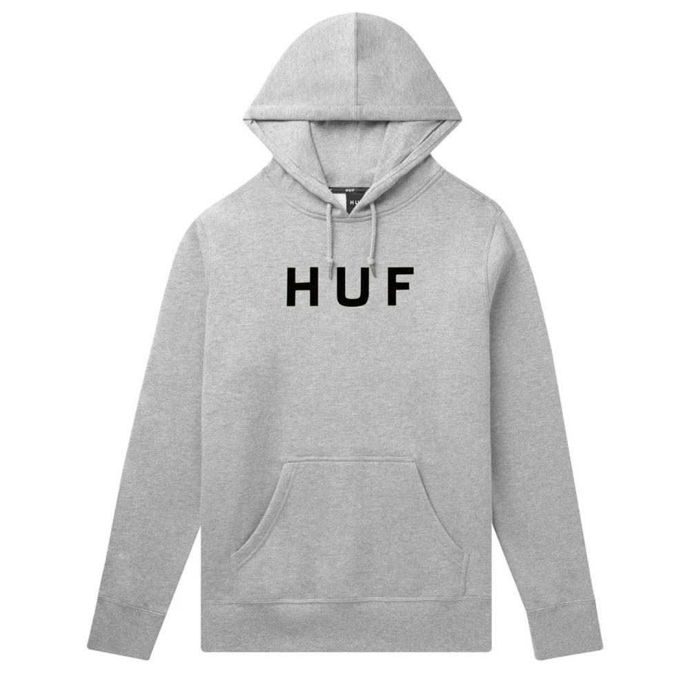HUF OG Logo Pullover Hoodie - Grey Heather - Aylesbury Skateboards UK