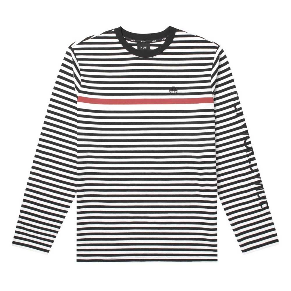 HUF Morris Long Sleeve Knit Top - Black and White - Aylesbury Skateboards UK