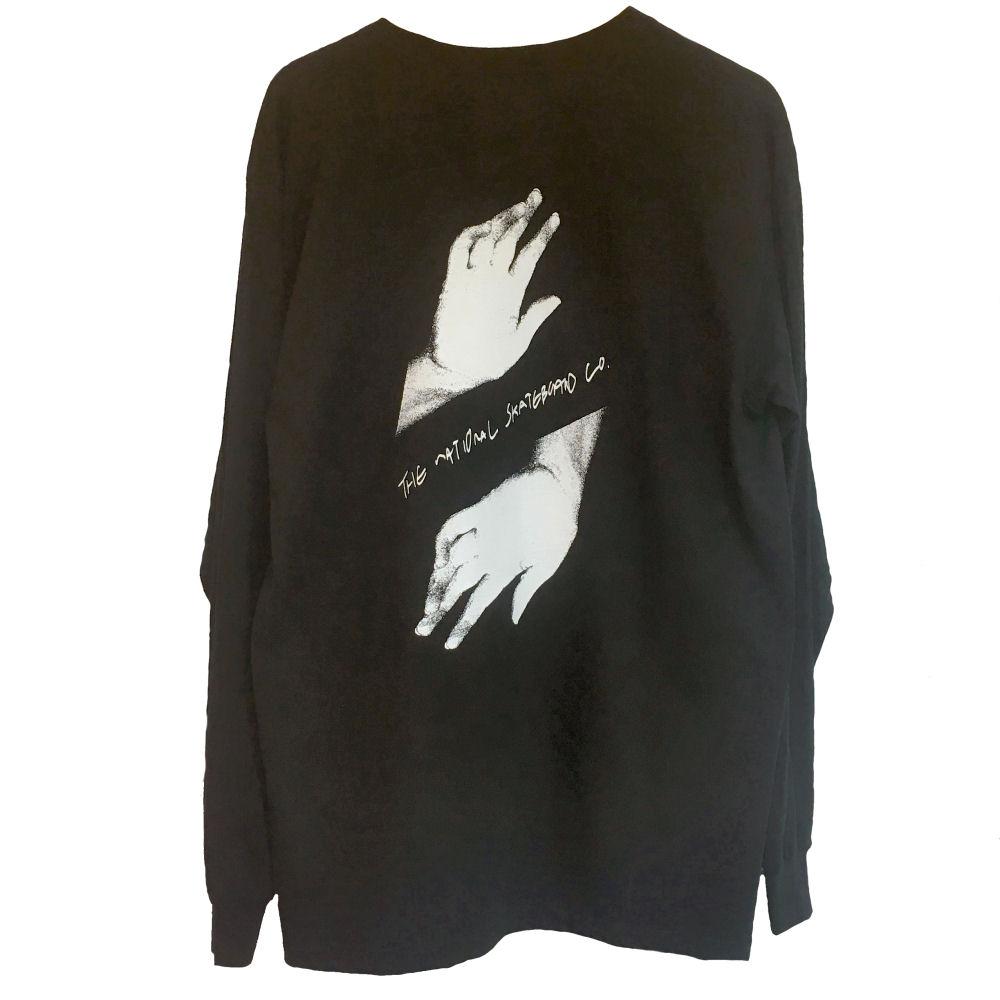 The National Skateboard Co. Hands Long Sleeve T-Shirt (Black) - Aylesbury Skateboards