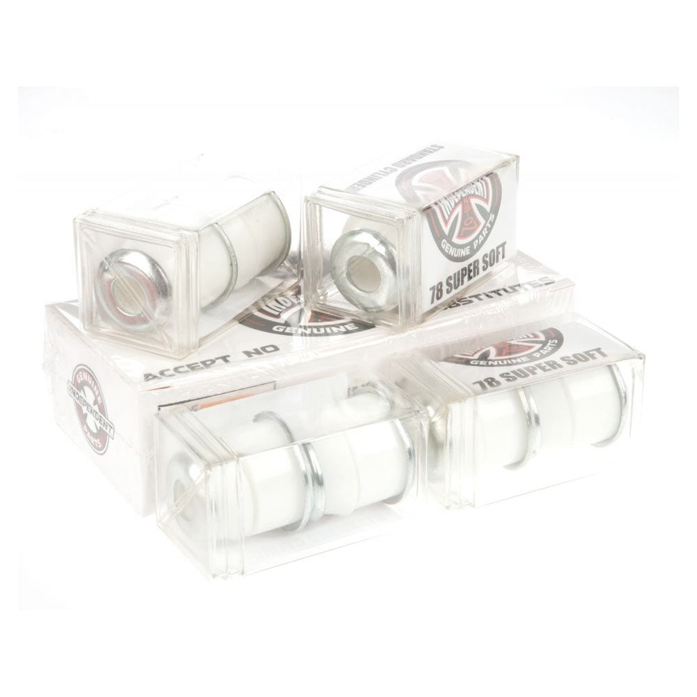 Independent Super Soft Standard Cylinder 78 Skateboard Bushings - Set of 2 in White