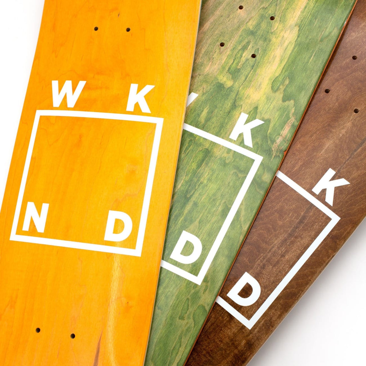 WKND White Logo Assorted Colour Skateboard Deck - 8.625"