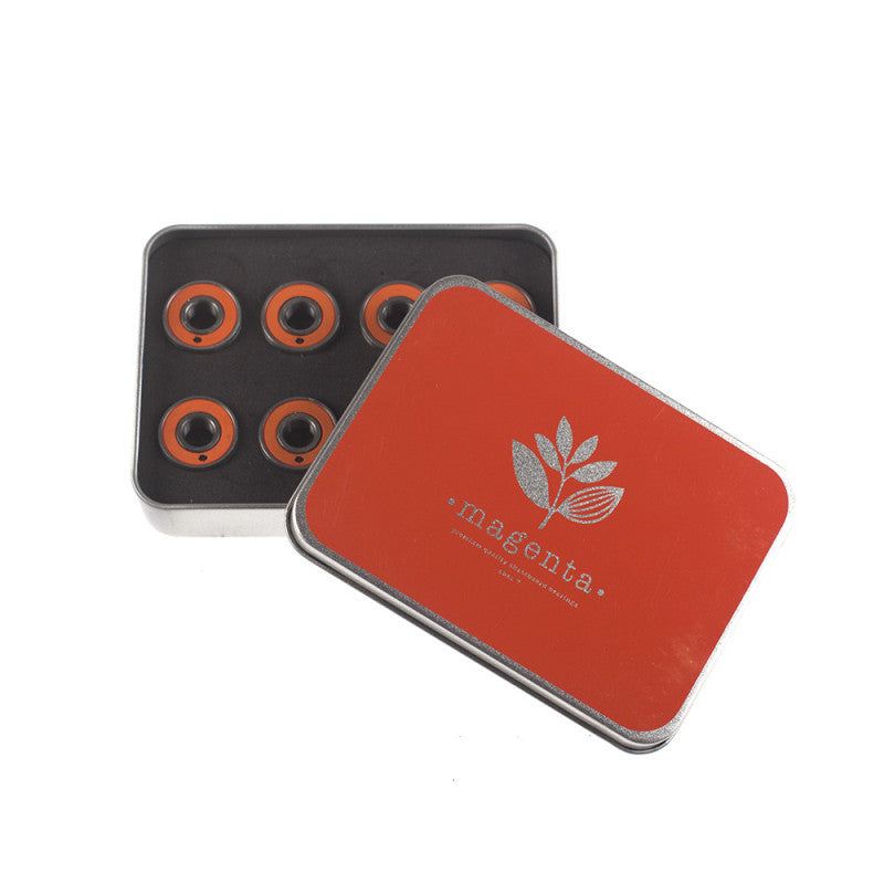 Magenta Plant Skateboard Bearings - Red