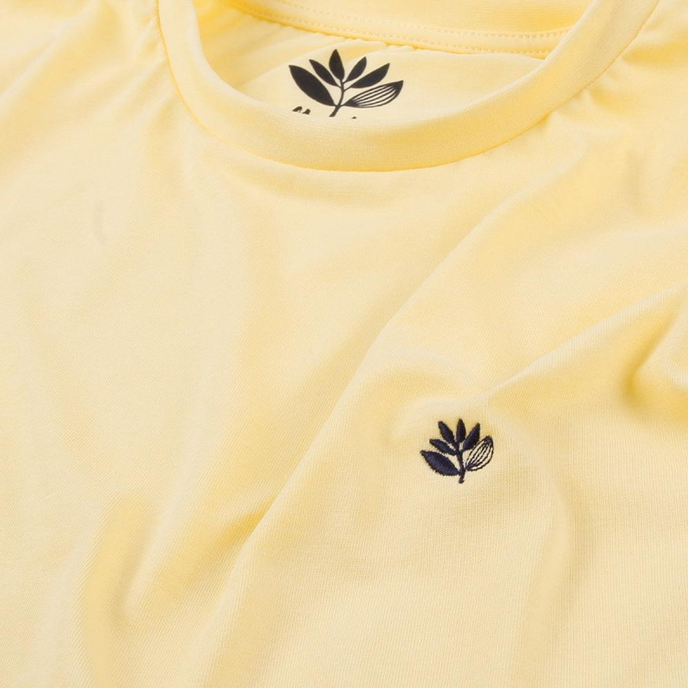 Magenta Brodé T-Shirt - Pale Yellow - Aylesbury Skateboards UK