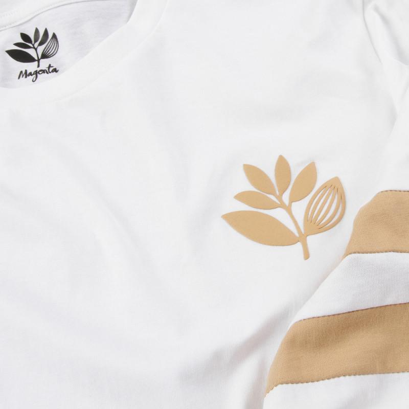 Magenta Team Long Sleeve T-Shirt - White-Beige - Aylesbury Skateboards UK