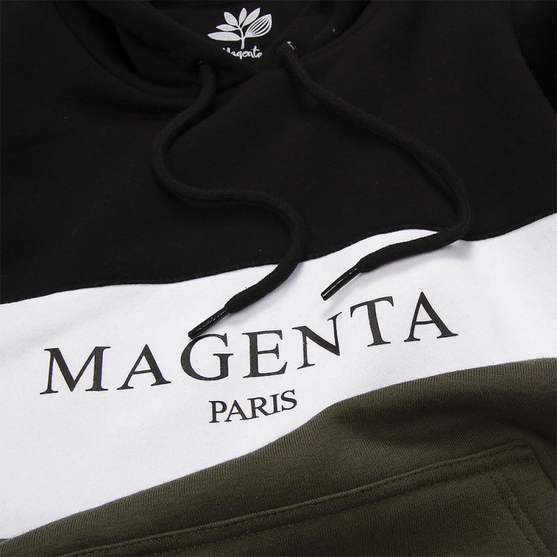 Magenta Paris Hoodie - Tricolor - Black-White-Khaki - Aylesbury Skateboards UK