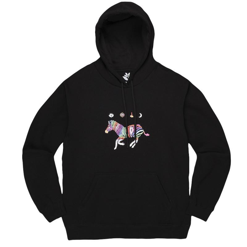 Magenta Zebra Hoodie - Black - Aylesbury Skateboards UK