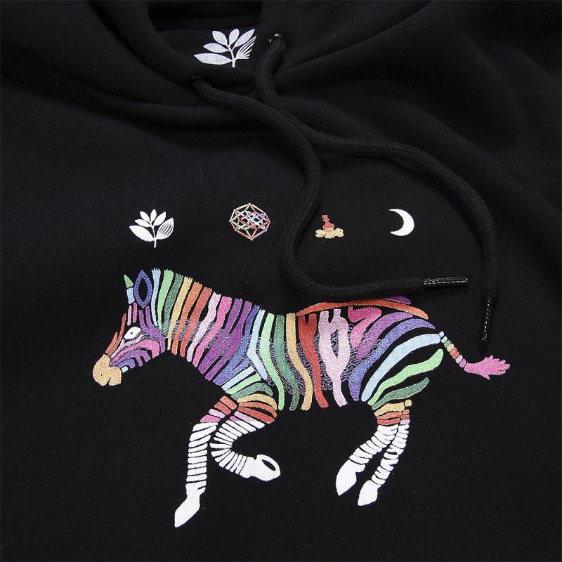 Magenta Zebra Hoodie - Black - Aylesbury Skateboards UK