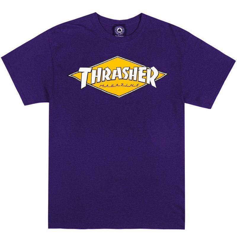 Thrasher Diamond Logo T Shirt Purple Aylesbury Skateboards