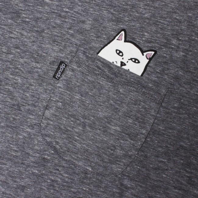 Rip N Dip Lord Nermal Pocket T-Shirt - Heather Grey - Aylesbury Skateboards UK