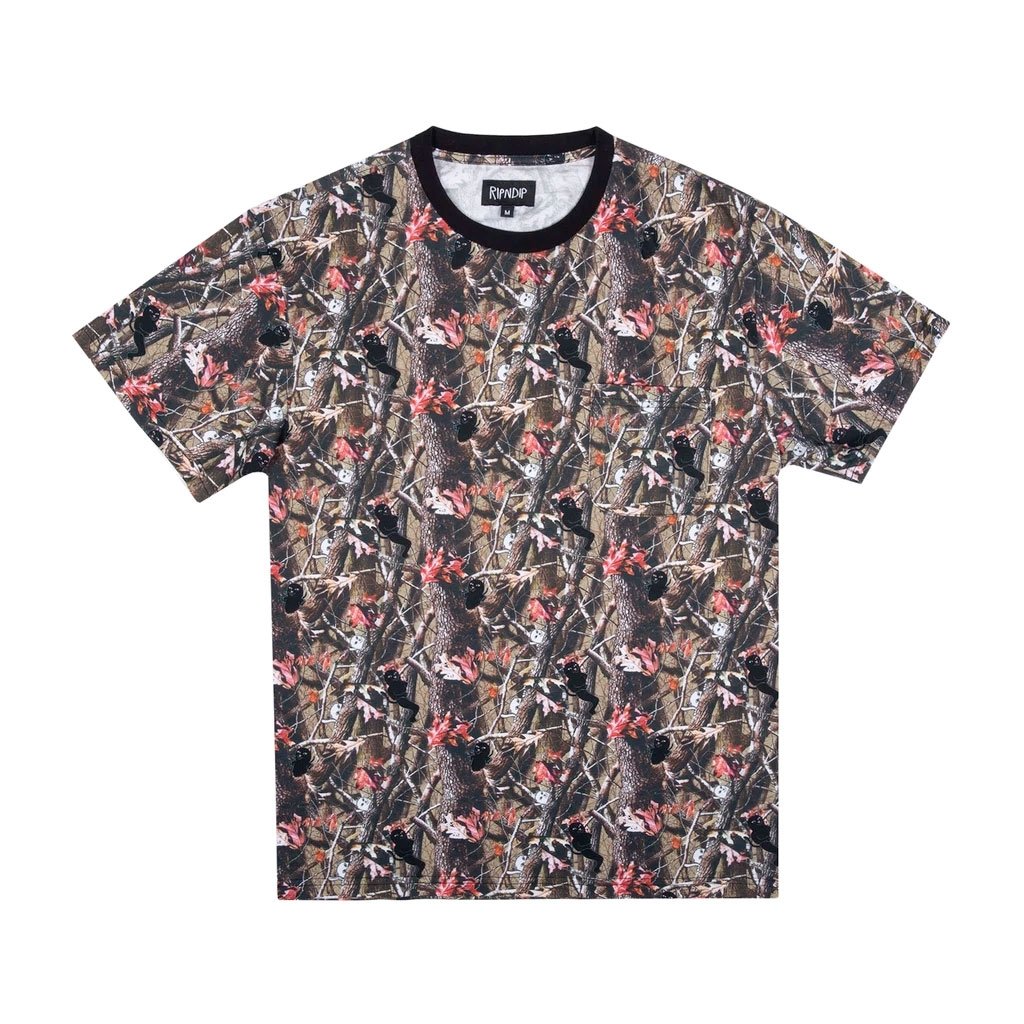 Rip N Dip Nerm &amp; Jerm Tree Camo Pocket T-Shirt - Multi - Aylesbury Skateboards UK