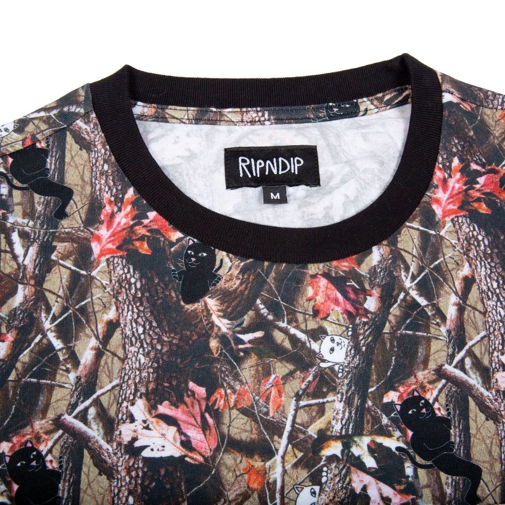 Rip N Dip Nerm &amp; Jerm Tree Camo Pocket T-Shirt - Multi - Aylesbury Skateboards UK