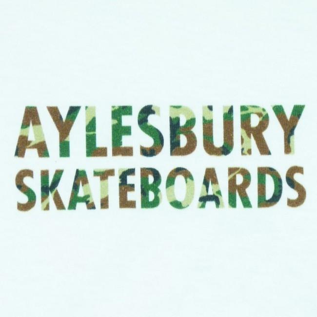 Aylesbury Skateboards Camo Duck Shop T-Shirt - White - Aylesbury Skateboards UK