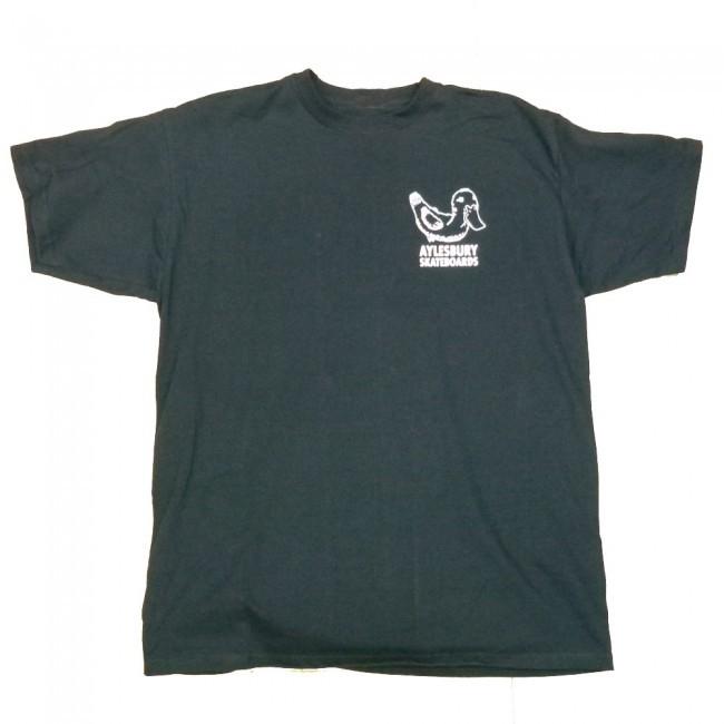 Aylesbury Skateboards Whiteout Shop T-Shirt - Black - Aylesbury Skateboards UK