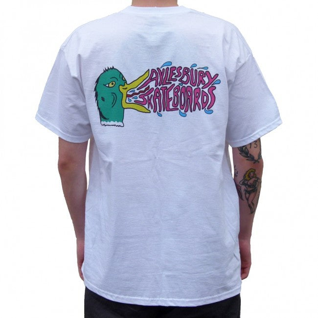 Aylesbury Skateboards Screaming Duck Premium T-Shirt - White - Aylesbury Skateboards UK