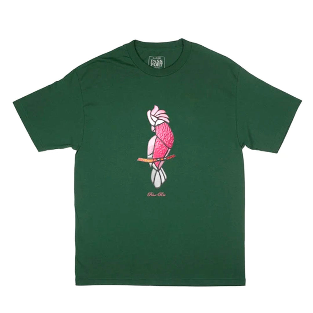 Passport Glass Galah T-Shirt - Forest Green
