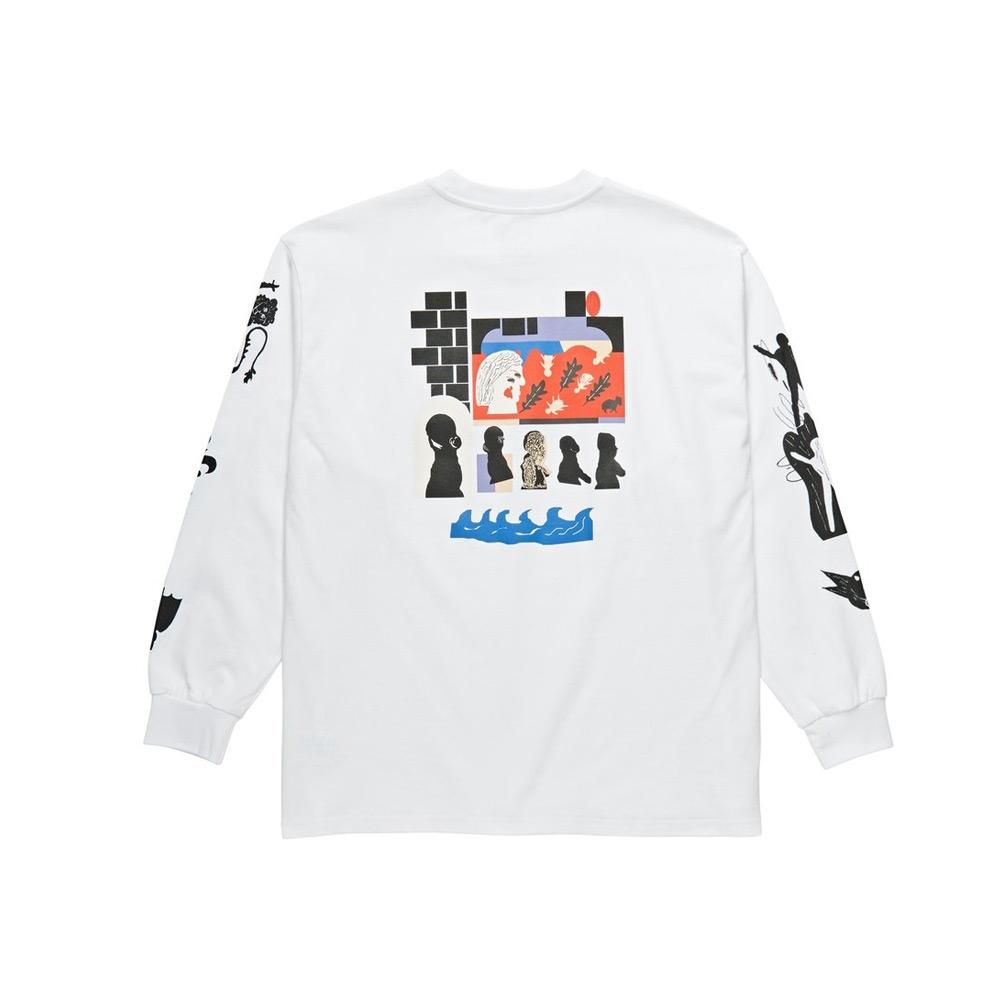 Polar Skate Co. Gnarhammer Longsleeve T-Shirt - White - Aylesbury Skateboards UK