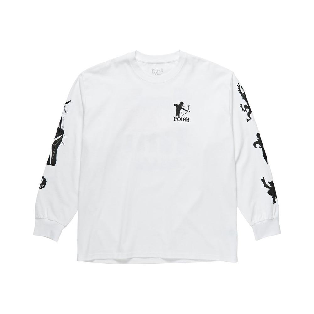 Polar Skate Co. Gnarhammer Longsleeve T-Shirt - White - Aylesbury Skateboards UK