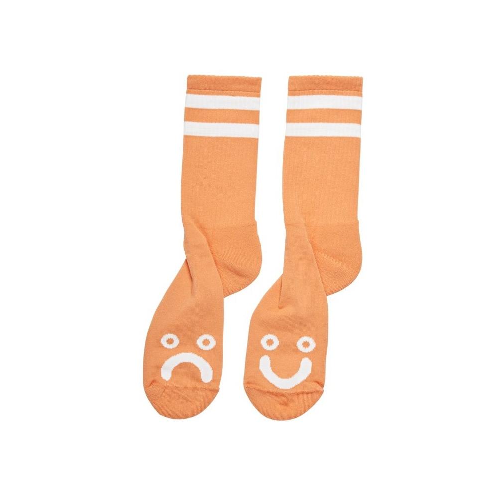 Polar Skate Co. Happy Sad Socks - Light Orange - Aylesbury Skateboards UK