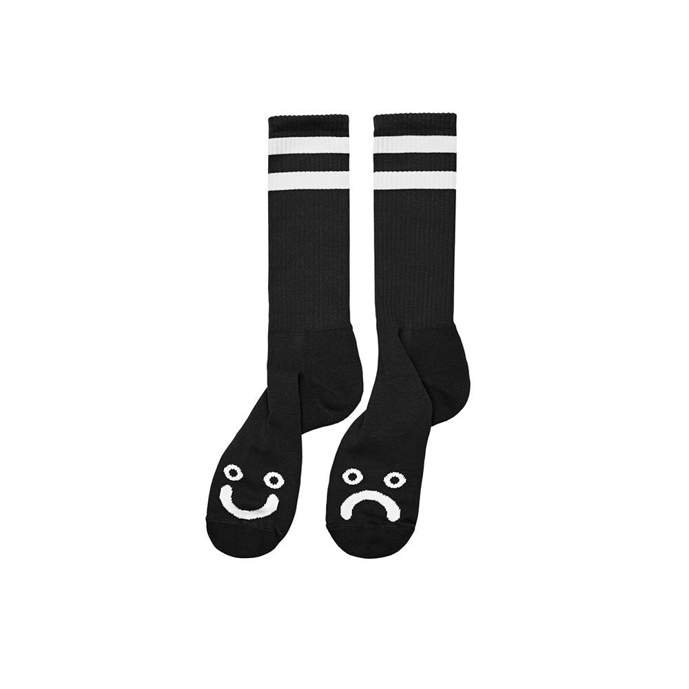 Polar Skate Co. Happy Sad Socks (Long) - Black