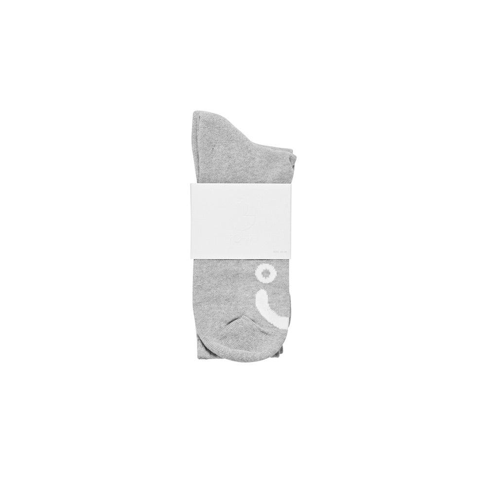 Polar Skate Co. Happy Sad Socks - Heather Grey