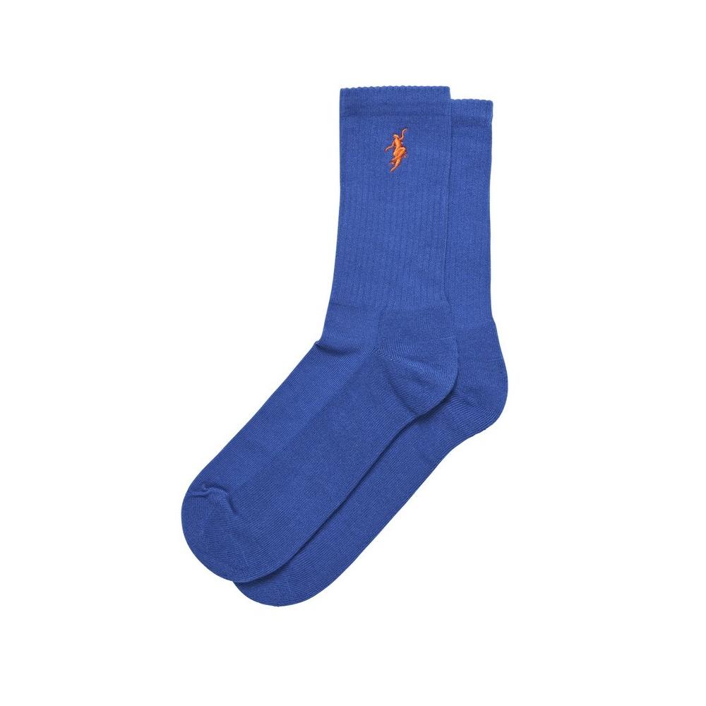 Polar Skate Co. No Comply Socks - Royal Blue - Orange - Aylesbury Skateboards UK