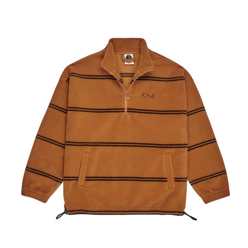 Polar Striped Fleece Pullover 2.0 - Caramel - Aylesbury Skateboards UK