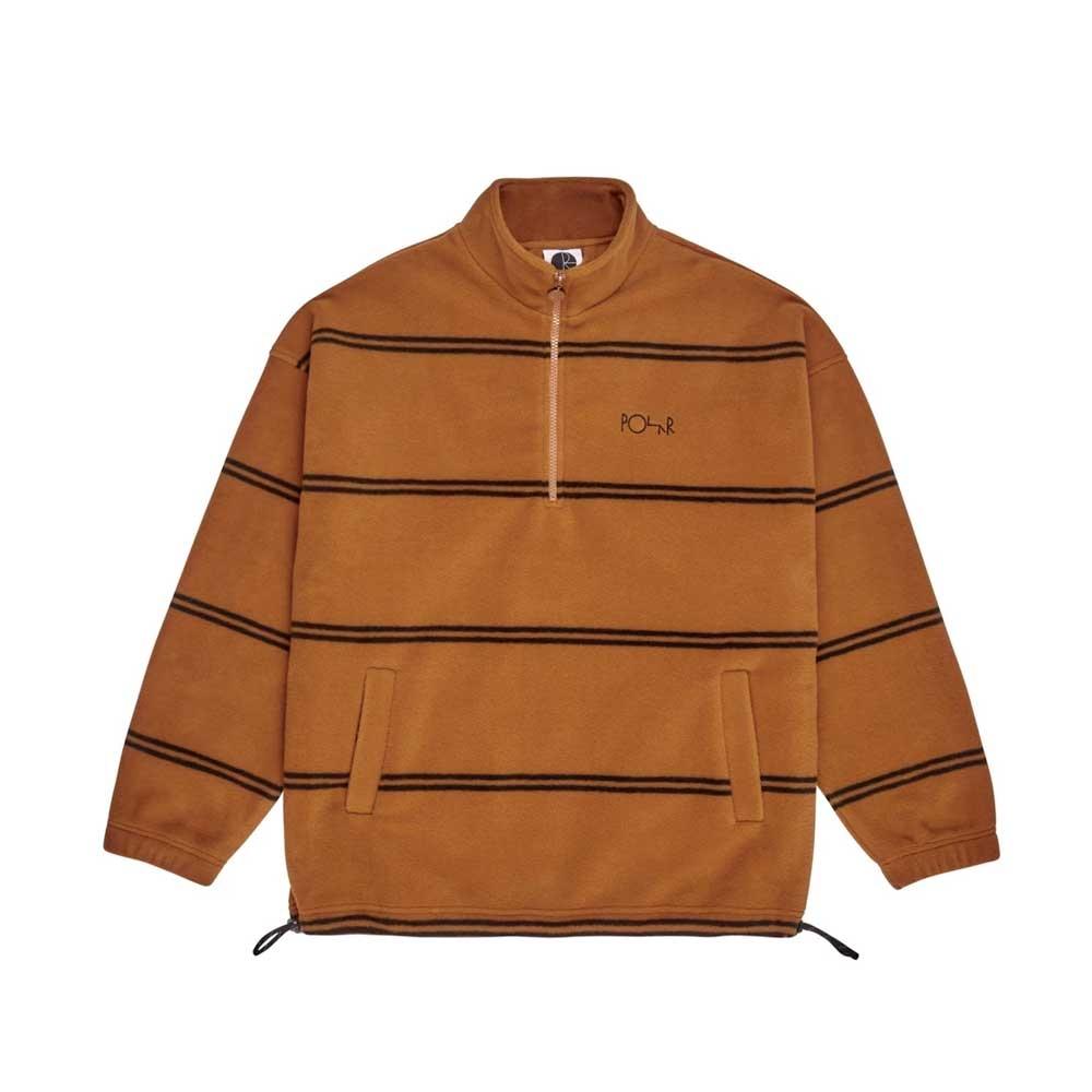 Polar Striped Fleece Pullover 2.0 - Caramel - Aylesbury Skateboards UK