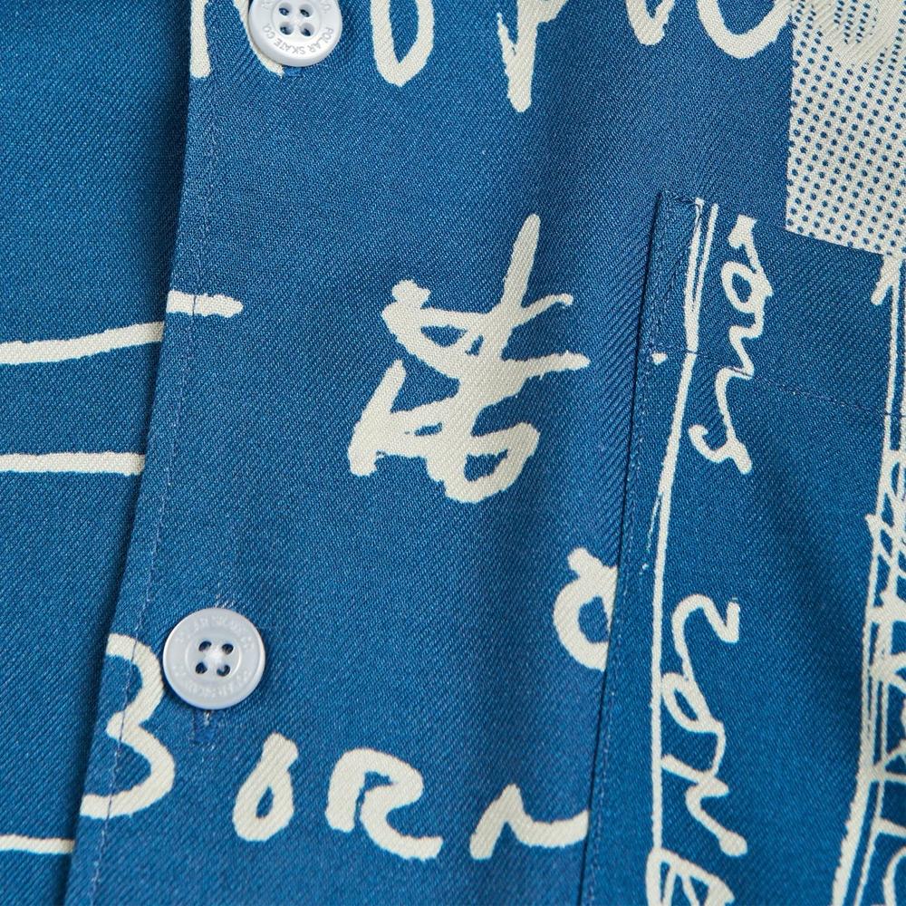 Polar Skate Co. Strongest Notes Art Shirt - Blue - Aylesbury Skateboards UK