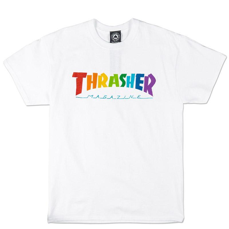 Thrasher Rainbow Mag T-Shirt - White