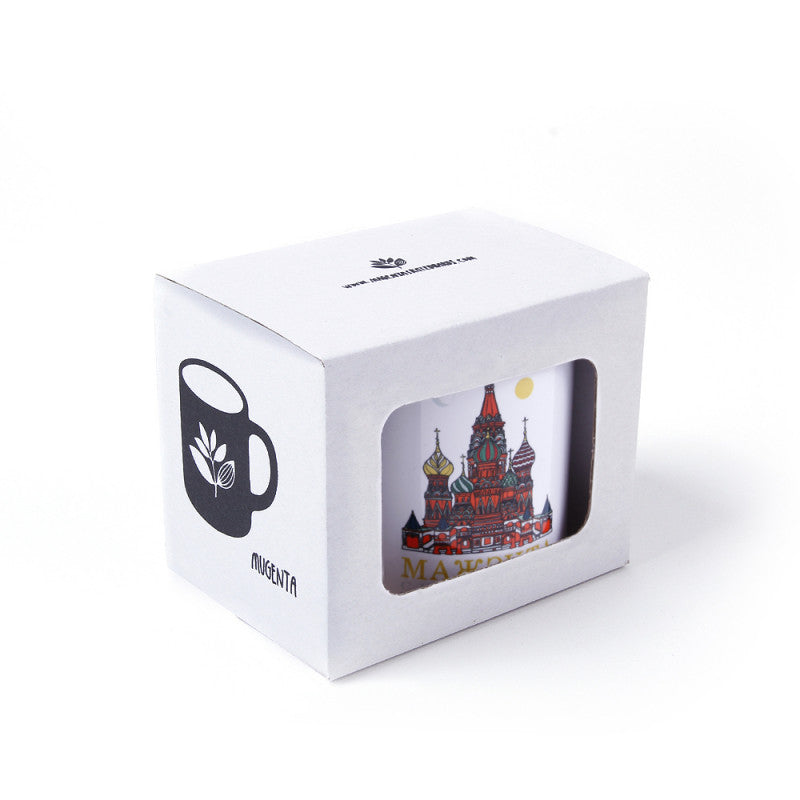 Magenta Moscou Mug - White