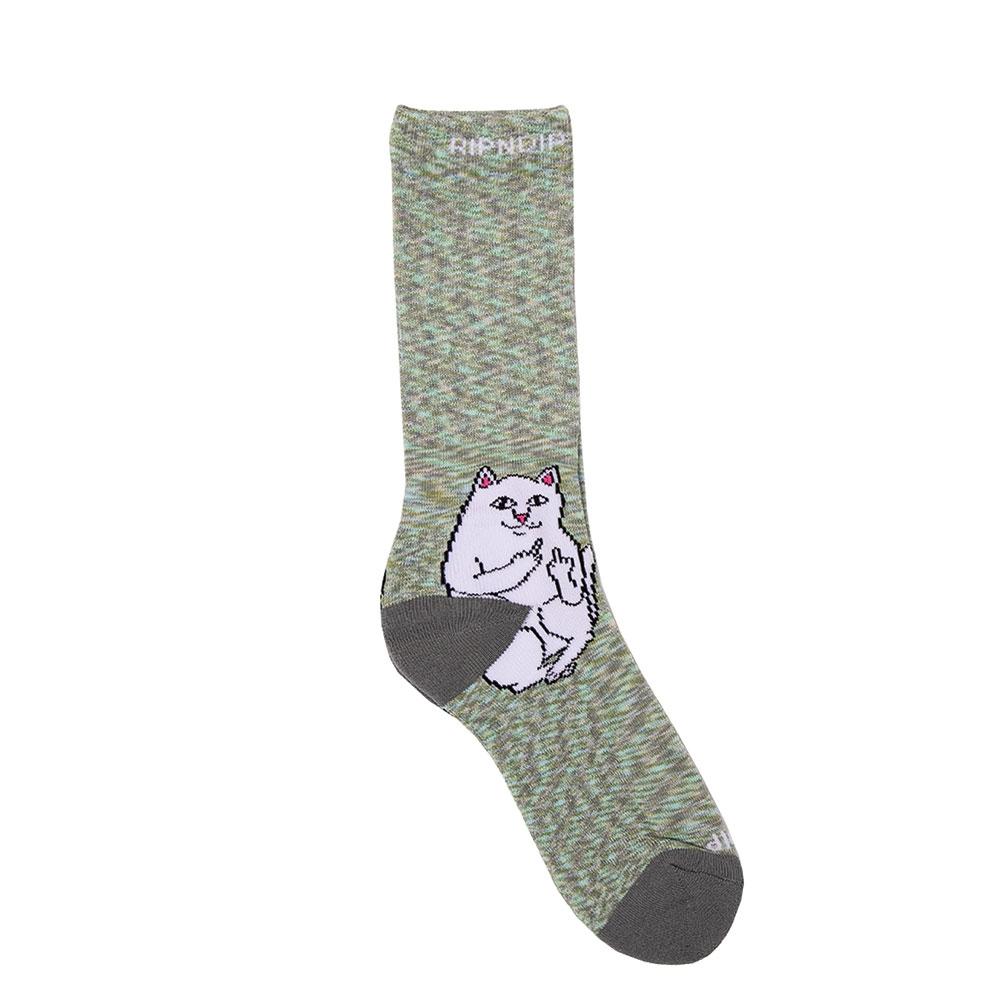 Rip N Dip Lord Nermal Socks - Grey Speckle - Aylesbury Skateboards UK