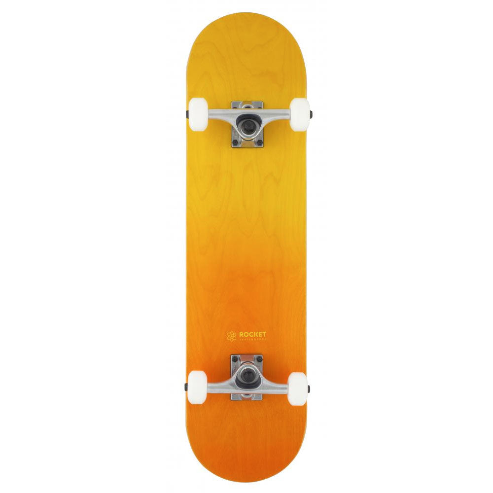 Rocket Double Dipped Complete Skateboard - 8" Yellow/Orange