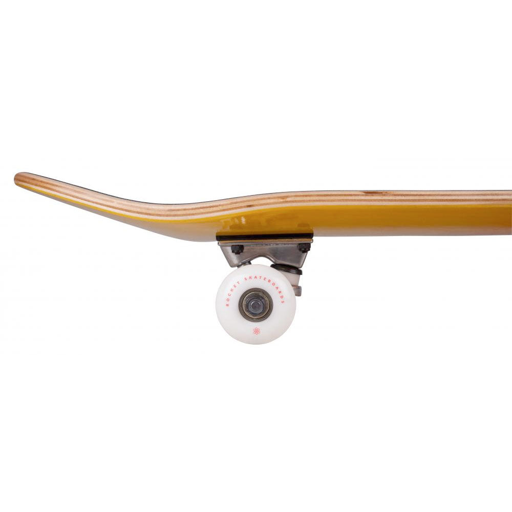 Rocket Double Dipped Complete Skateboard - 8" Yellow/Orange