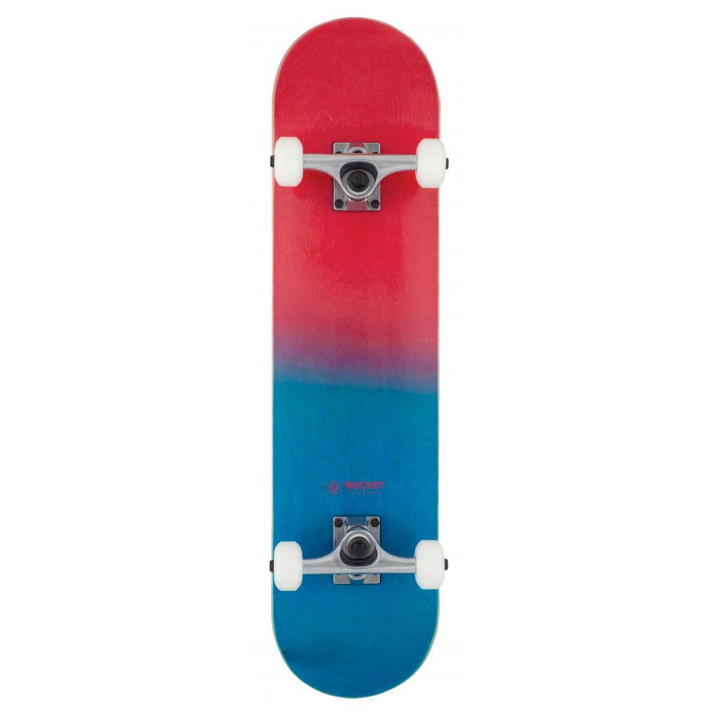 Rocket Double Dipped Complete Skateboard - 7.5" Red/Blue