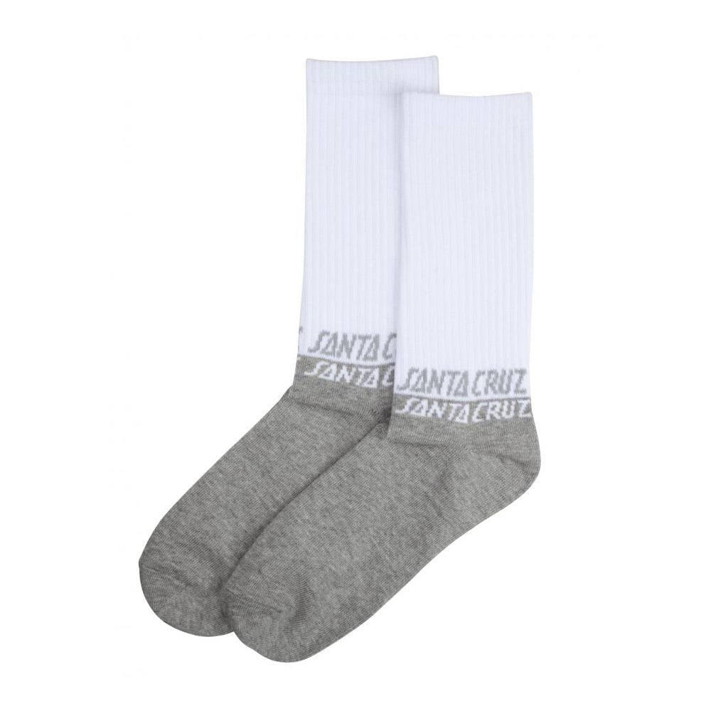 Santa Cruz 50/50 Socks - White/Athletic Heather