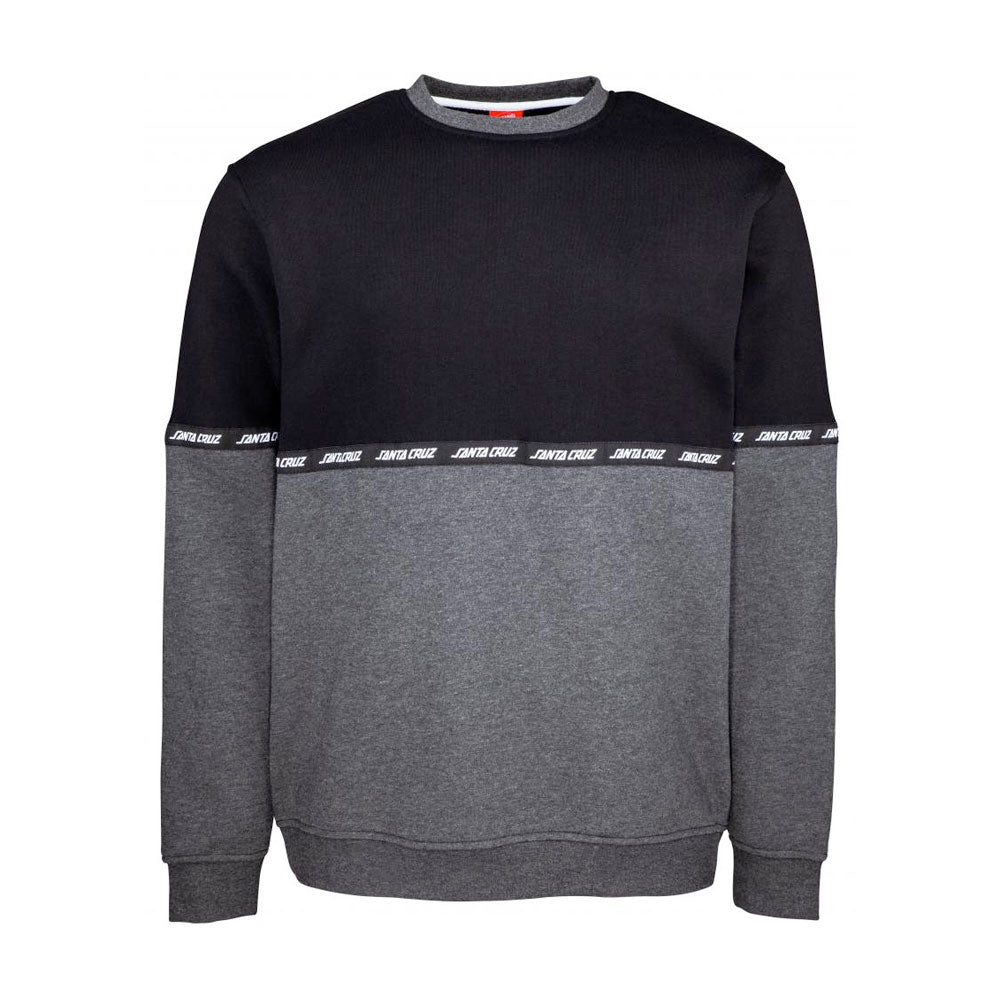 Santa Cruz Mixtape Crewneck Sweatshirt - Black/Charcoal Grey