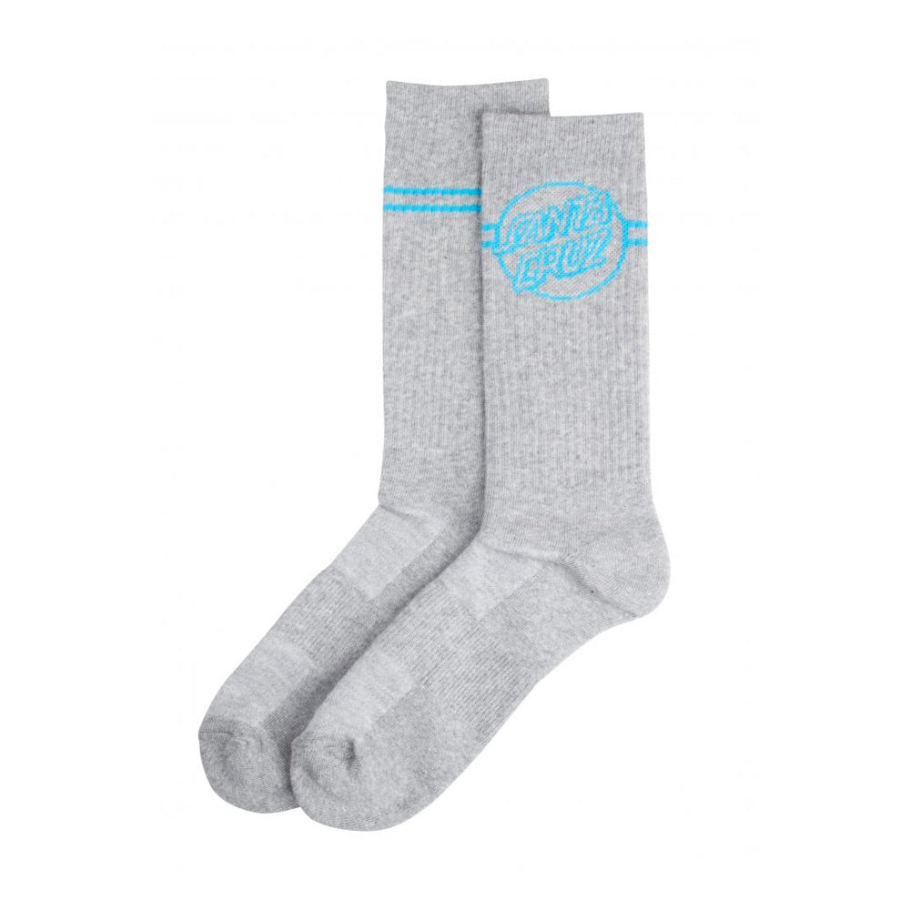 Santa Cruz Opus Dot Stripe Socks - Heather Grey/Blue